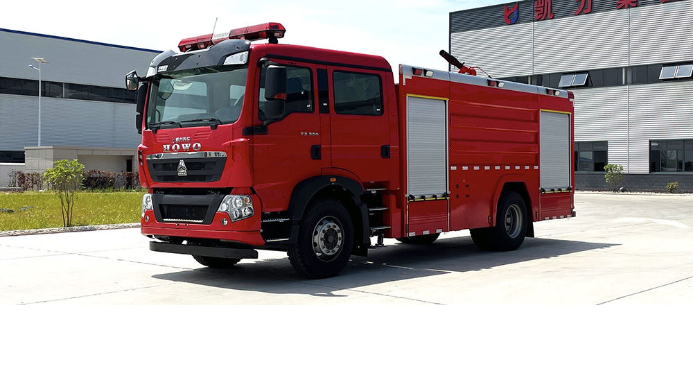 豪沃单桥外露水罐消防车图5