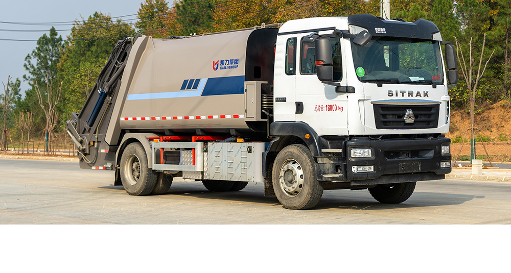 重汽纯电压缩式垃圾车图1