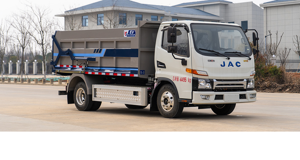 江淮帅铃纯电自卸式垃圾车图1