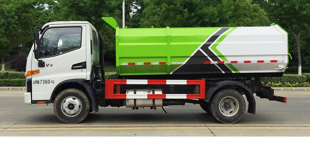 江淮V3自装卸式垃圾车 侧装图4