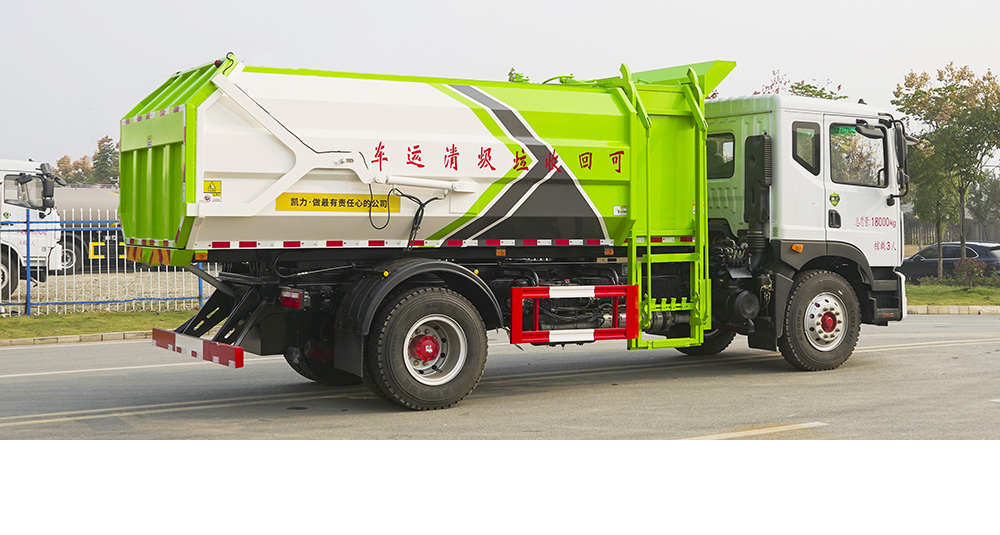 东风D9自装卸式垃圾车 侧装图2